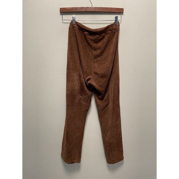 Vintage Womens Track Pants Small Brown French Terry Flare Drawstring Grunge Y2K - Picture 4 of 10